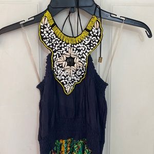 T-Bags maxi dress multi colored size small